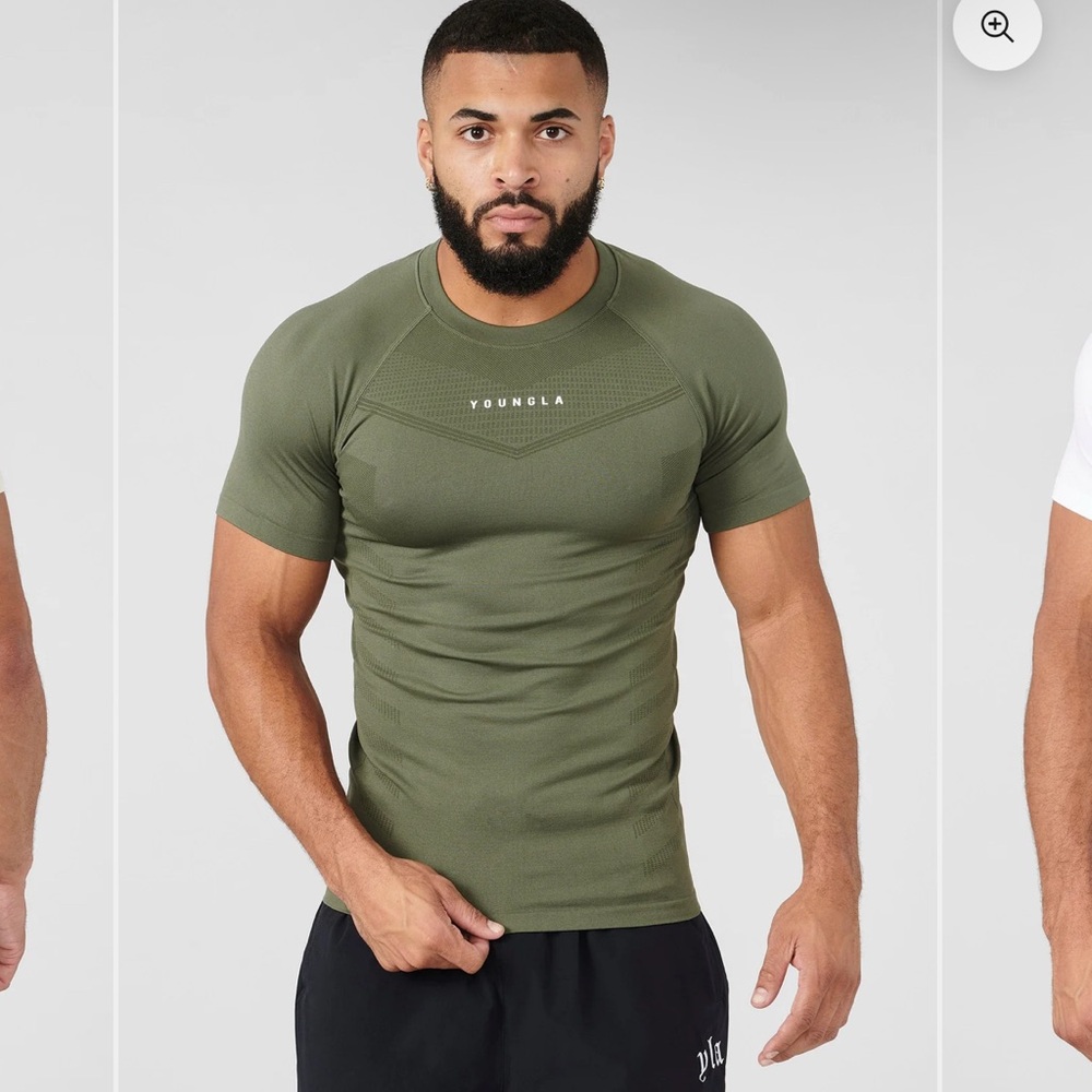 YoungLA Green Short Sleeve Tee Athletic Fit